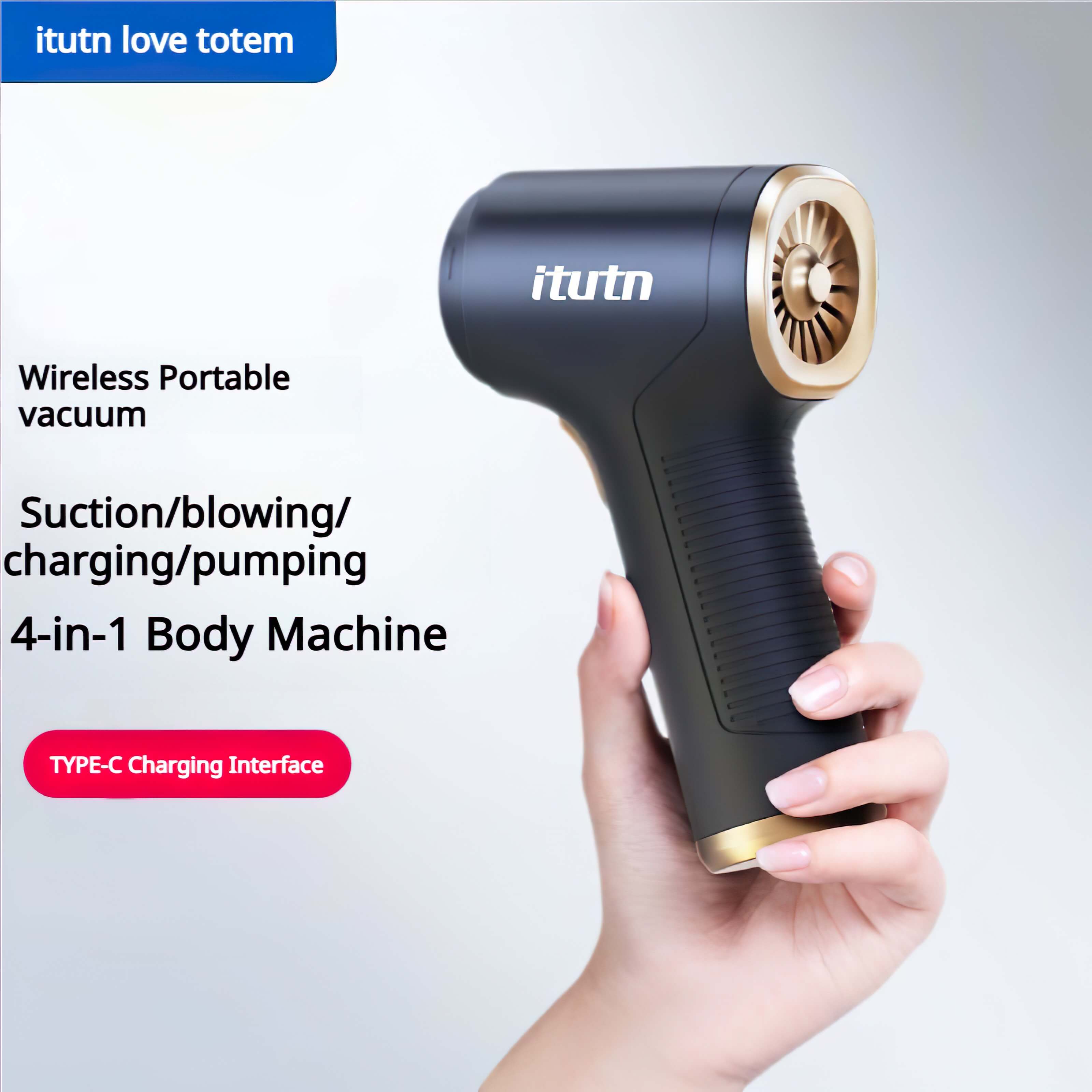 ITUTN Wireless Car Vacuum Cleaner - Powerful Suction & Blower | High-Pressure Handheld Cordless Cleaner for Car - BAOGODA