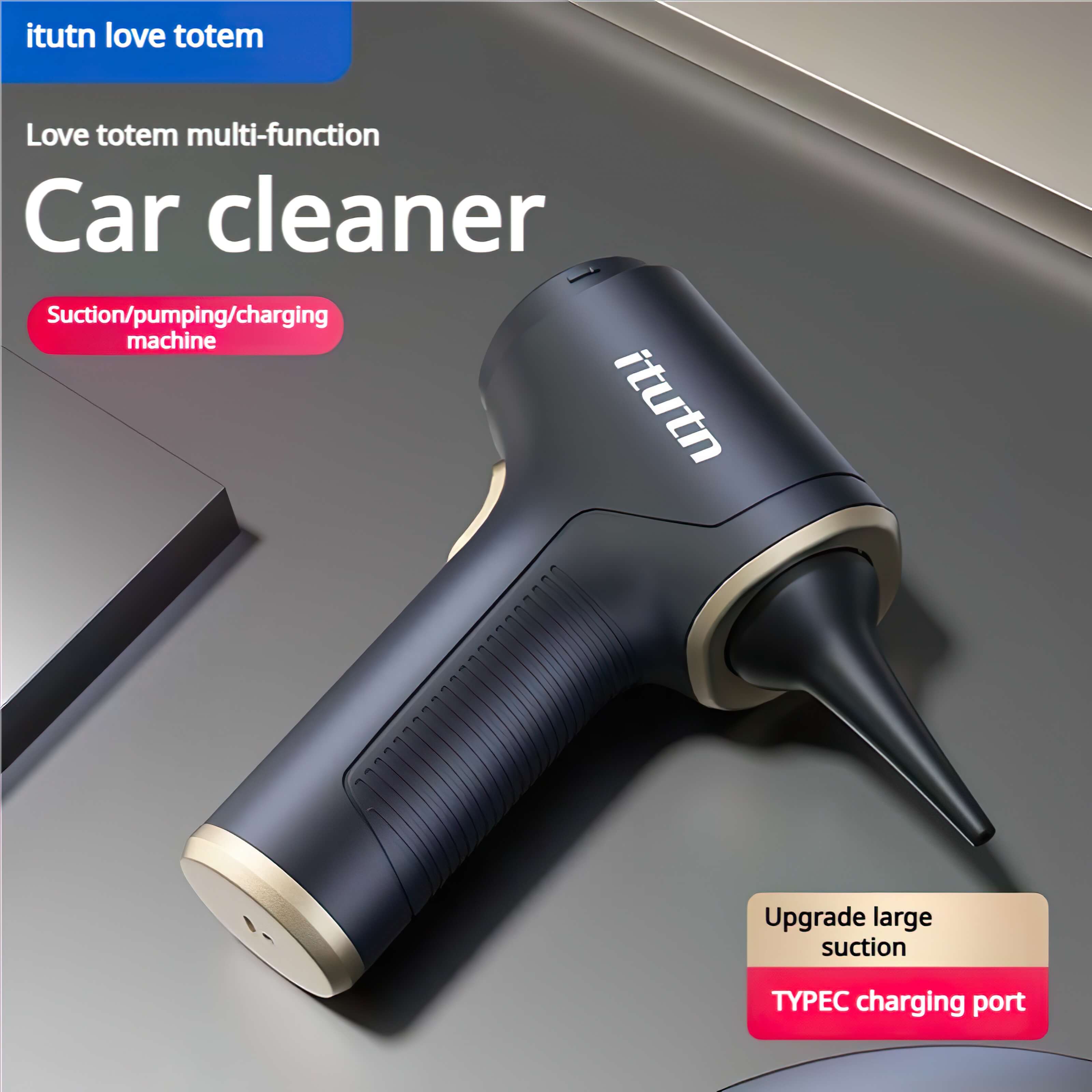 ITUTN Wireless Car Vacuum Cleaner - Powerful Suction & Blower | High-Pressure Handheld Cordless Cleaner for Car - BAOGODA