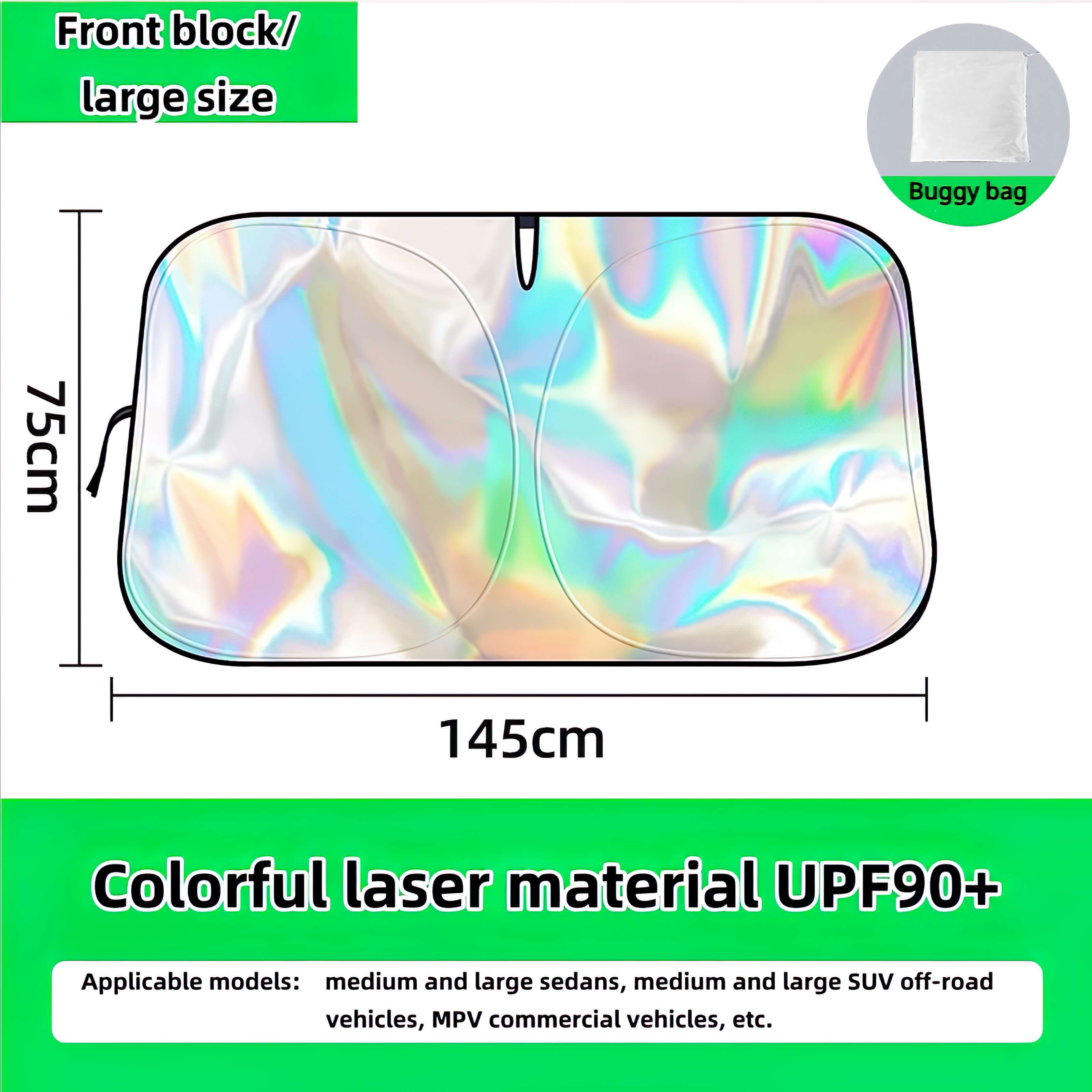 The best car front windshield visor: UV protection, heat insulation, anti-glare laser cooling visor - BAOGODA