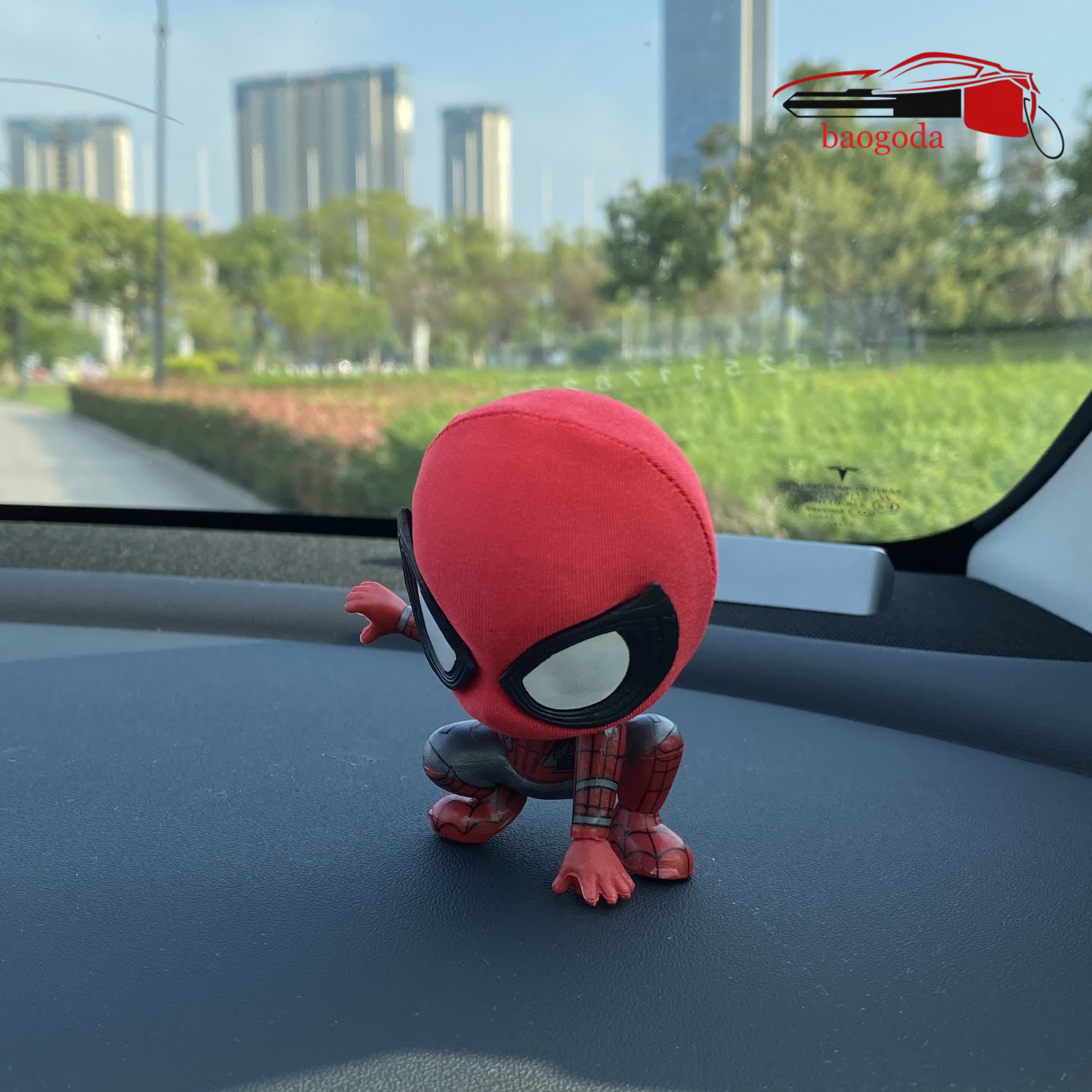 Adorable Spider-Man Dashboard FigurePerfect Car Decor for Marvel Fans