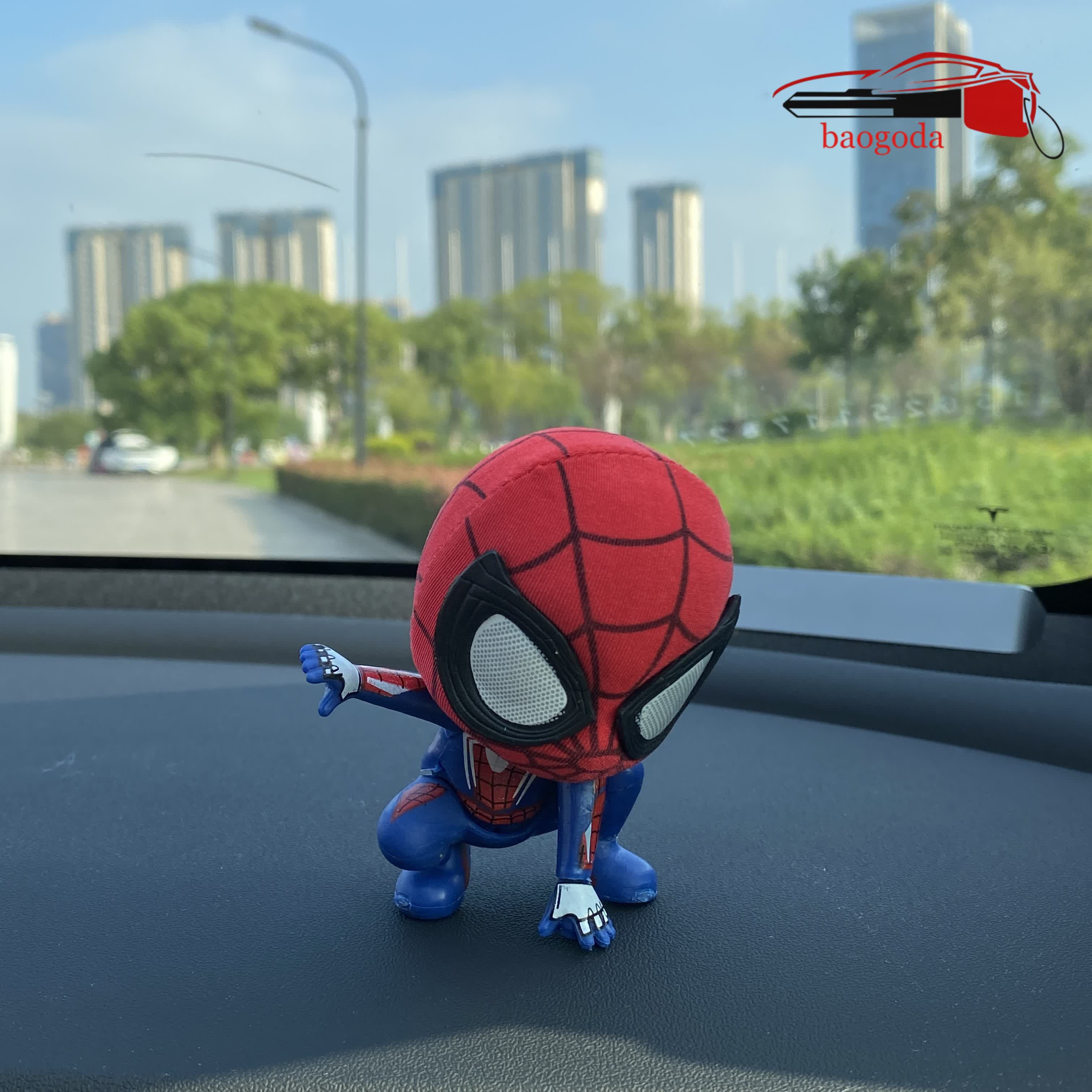 Adorable Spider-Man Dashboard FigurePerfect Car Decor for Marvel Fans